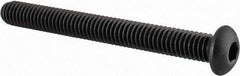 Value Collection - 5/16-18 UNC Hex Socket Drive, Button Screw - Alloy Steel, Black Oxide Finish, Fully Threaded, 3" Length Under Head - Americas Industrial Supply