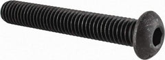 Value Collection - 3/8-16 UNC Hex Socket Drive, Button Screw - Alloy Steel, Black Oxide Finish, Fully Threaded, 2-1/2" Length Under Head - Americas Industrial Supply