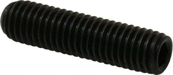 Made in USA - 1/2-13 UNC, 2" Length Under Head, Cup Point Set Screw - Grade 8 Alloy Steel, 1/4" Key - Americas Industrial Supply
