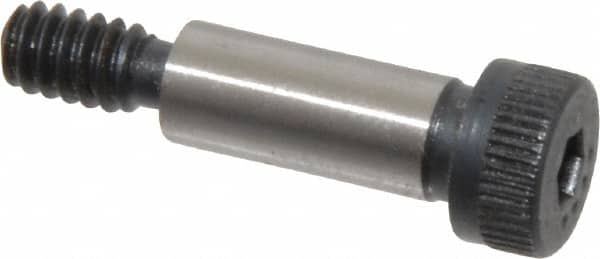 Made in USA - 1/4" Shoulder Diam x 5/8" Shoulder Length, #10-24 UNC, Hex Socket Shoulder Screw - 8 Alloy Steel, 0.357 to 3/8" Head Diam - Americas Industrial Supply