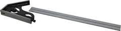 SPI - 2 Piece, 12" Combination Square Set - 1/16, 1/32, 1/64 & 1/8" (4R) Graduation, Hardened Steel Blade, Hardened Steel Square Head - Americas Industrial Supply