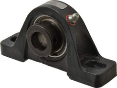 Browning - 3/4" ID, 5" OAL x 2-17/32" OAH Pillow Block - 1,444 Lb Static Cap, 2,611 Lb Dyn Cap, 3-25/32" Btw Mnt Hole Ctrs, 1-5/16" Base-to-Ctr Ht, Cast Iron - Americas Industrial Supply