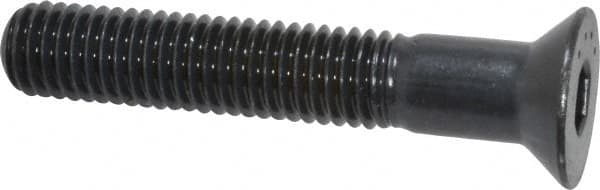 Made in USA - 1/2-13 UNC Hex Socket Drive, 82° Flat Screw - Alloy Steel, Black Oxide Finish, Partially Threaded, 3" OAL - Americas Industrial Supply