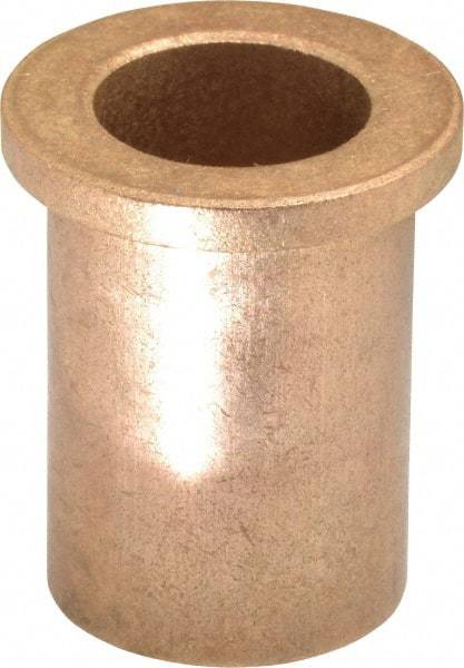 Boston Gear - 3/4" Inside x 1" Outside Diam, Oil Impregnated Bronze Sleeve Bearing - 1-1/4" Flange Outside Diam, 5/32" Flange Thickness, 1-1/2" OAL - Americas Industrial Supply