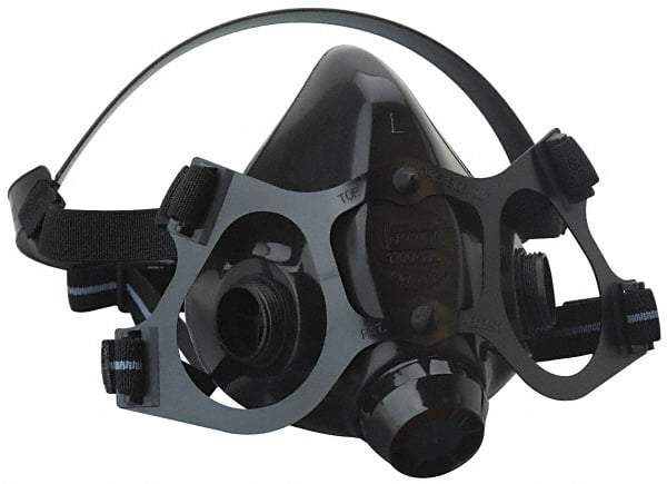 North - Series 7700, Size L Half Mask Respirator - 2-Point Suspension, Threaded Connection - Americas Industrial Supply