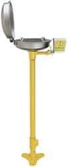 Bradley - Pedestal Mount, Stainless Steel Bowl, Eyewash Station - 1/2" Inlet, 30 psi Flow, 0.4 GPM Flow Rate - Americas Industrial Supply