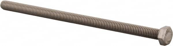 Value Collection - 5/16-18 UNC, 6" Length Under Head Hex Head Cap Screw - Fully Threaded, Grade 316 Stainless Steel, Uncoated, 1/2" Hex - Americas Industrial Supply