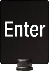 Lavi Industries - 11" High x 8-1/2" Long x 8-1/2" Wide Barrier Sign Frame - PVC, Sintra Finish, Black, Use with Tempest - Americas Industrial Supply