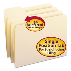 SMEAD - File Folders, Expansion Folders & Hanging Files Folder/File Type: File Folders with Top Tab Fastener Color: Manila - Americas Industrial Supply