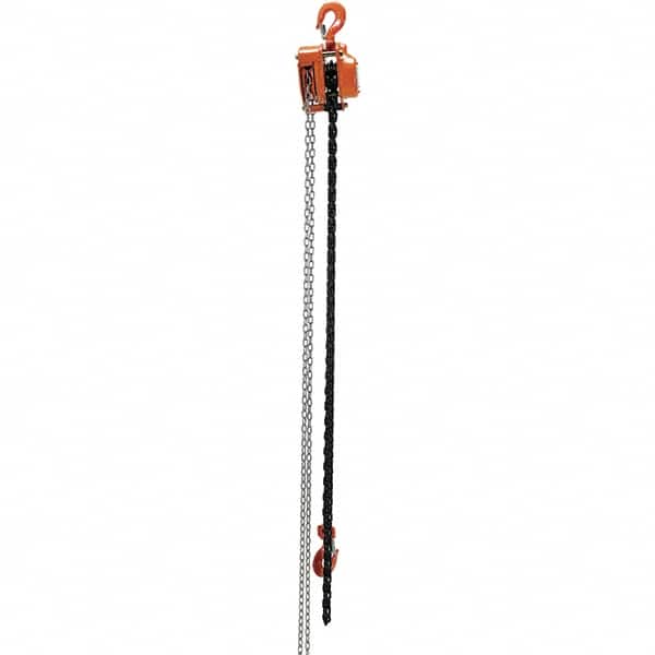 Vestil - 4,000 Lb Lifting Capacity, 15' Lift Height, Hand Hoist - Made from Chain - Americas Industrial Supply