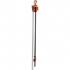 Vestil - 4,000 Lb Lifting Capacity, 15' Lift Height, Hand Hoist - Made from Chain - Americas Industrial Supply