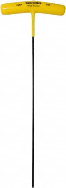 Bondhus - 5/64" Hex, T-Handle Cushion Grip, Hex Key - 229mm OAL, Inch System of Measurement - Americas Industrial Supply