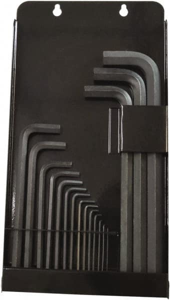 Bondhus - 17 Piece L-Key Hex Key Set - Hex Range 0.035 to 5/8", Protanium High Torque Steel - Americas Industrial Supply
