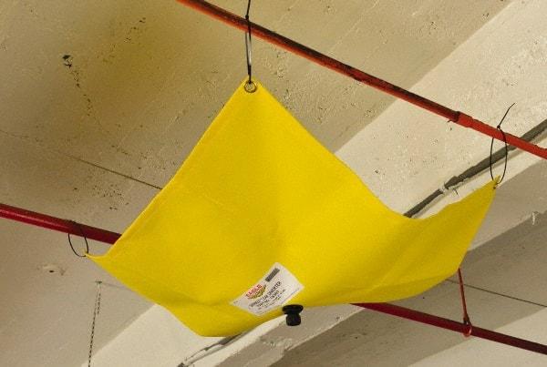 Eagle - Light-Duty, Square Leak Diverter Kit - 5' Long x 5' Wide x 20 mil Thick, Yellow - Americas Industrial Supply