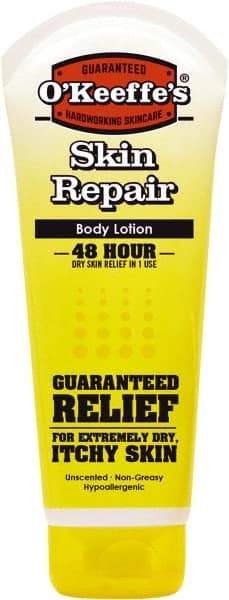 O'Keeffe's - 7 oz Moisturizing Body Lotion - Comes in Tube, Fragrance Free - Americas Industrial Supply