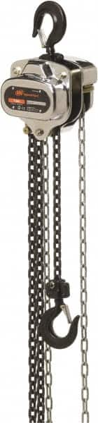 Ingersoll-Rand - 1,100 Lb Lifting Capacity, 20' Lift Height, Hand Hoist - Made from Chain, 25' Overhaul to Lift 1', 1 Chain - Americas Industrial Supply