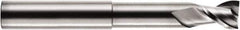 RobbJack - 3/8", 3/8" LOC, 3/8" Shank Diam, 4" OAL, 2 Flute, Solid Carbide Square End Mill - Single End, Uncoated, Spiral Flute, 40° Helix, Centercutting, Right Hand Cut, Right Hand Flute, Series FM-205 - Americas Industrial Supply