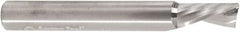 Amana Tool - 3/8" Cutting Diam x 3/4" Length of Cut, 1 Flute, Downcut Spiral Router Bit - Uncoated, Right Hand Cut, Solid Carbide, 3" OAL x 1/4" Shank Diam, 30° Helix Angle - Americas Industrial Supply