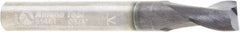 Amana Tool - 3/8" Cutting Diam x 1/2" Length of Cut, 2 Flute, Upcut Spiral Router Bit - AlTiN Coated, Right Hand Cut, Solid Carbide, 3" OAL x 3/8" Shank Diam, Flute, 30° Helix Angle - Americas Industrial Supply