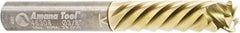 Amana Tool - 3/8" Cutting Diam x 1-1/4" Length of Cut, 6 Flute, Compression Spiral Router Bit - Zirconium Coated, Right Hand Cut, Solid Carbide, 3" OAL x 3/8" Shank Diam, Assorted Router Styles, 30° Helix Angle - Americas Industrial Supply