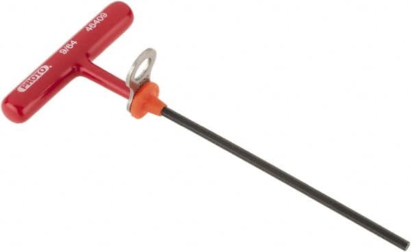 Proto - 9/64" Hex, Tethered T-Handle Cushion Grip, Hex Key - 6" OAL, Alloy Steel, Inch System of Measurement - Americas Industrial Supply