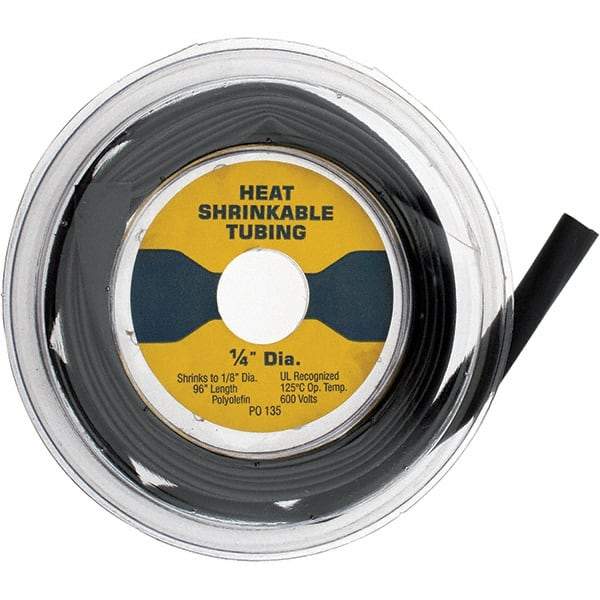 Import - 2:1, Polyolefin Heat Shrink Electrical Tubing - Black - Americas Industrial Supply