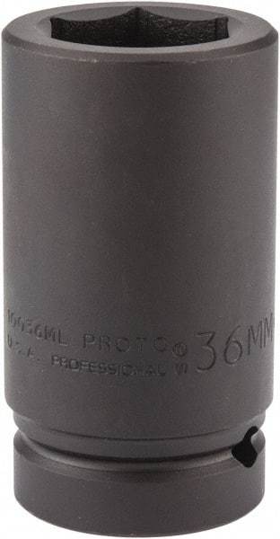 Proto - 1" Drive 36mm Deep Impact Socket - 6 Points, 4" OAL - Americas Industrial Supply