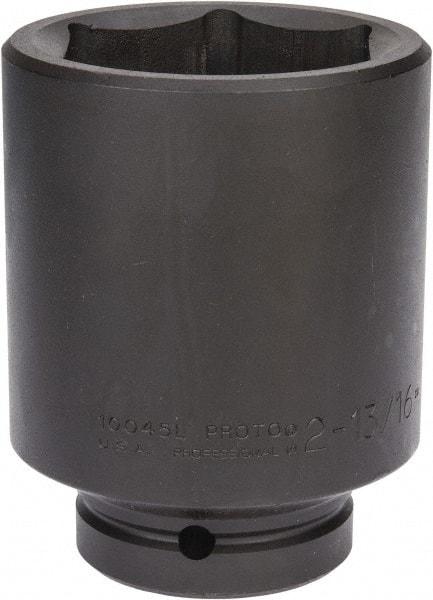 Proto - 1" Drive 2-13/16" Deep Impact Socket - 6 Points, 5" OAL - Americas Industrial Supply