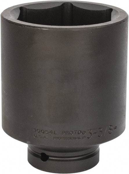 Proto - 1" Drive 3-3/8" Deep Impact Socket - 6 Points, 5-3/4" OAL - Americas Industrial Supply