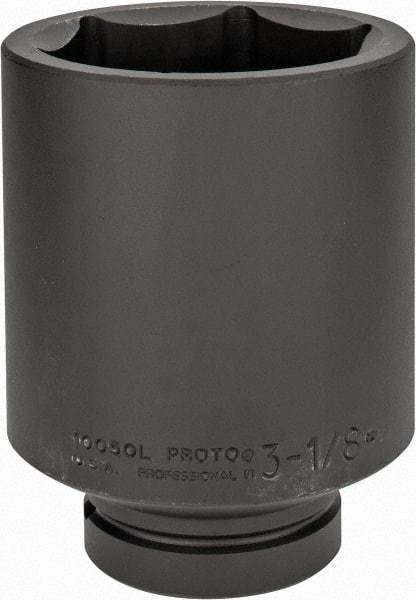 Proto - 1" Drive 3-1/8" Deep Impact Socket - 6 Points, 5-1/2" OAL - Americas Industrial Supply
