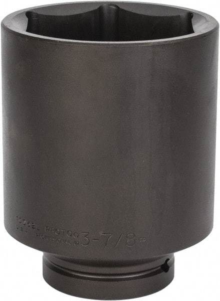 Proto - 1" Drive 3-7/8" Deep Impact Socket - 6 Points, 6-3/8" OAL - Americas Industrial Supply