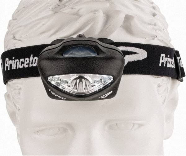Princeton Tec - White LED Bulb, 205 Lumens, Hands-free Flashlight - Black Plastic Body, 3 AAA Alkaline Batteries Included - Americas Industrial Supply
