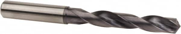Accupro - 6.7mm 140° Solid Carbide Jobber Drill - TiAlN Finish, Right Hand Cut, Spiral Flute, Straight Shank, 91mm OAL, Special Type Point - Americas Industrial Supply