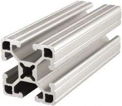 80/20 Inc. - 145 Inches Long x 1-1/2 Inches Wide x 1-1/2 Inches High, T Slotted Aluminum Extrusion - 0.7938 Square Inches, Clear Anodized Finish - Americas Industrial Supply