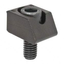 Mitee-Bite - 3/8-16 Screw Thread, 1" Wide x 1/4" High, Serrated Steel Standard Style Screw Mount Toe Clamp - 6,000 Lb Holding Force, 360" Lb Torque, 30 Lb Ft Torque, 23/32" Long Extension, 0.05" Throw, 4 Clamps in Package - Americas Industrial Supply