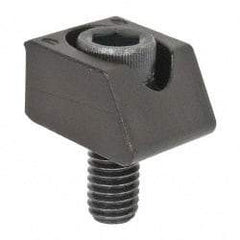 Mitee-Bite - 3/8-16 Screw Thread, 1" Wide x 1/4" High, Serrated Steel Standard Style Screw Mount Toe Clamp - 6,000 Lb Holding Force, 360" Lb Torque, 30 Lb Ft Torque, 23/32" Long Extension, 0.05" Throw, 4 Clamps in Package - Americas Industrial Supply