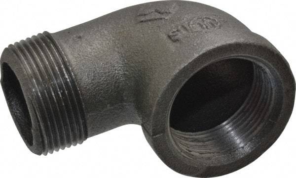 Value Collection - Size 1-1/4", Class 150, Malleable Iron Black Pipe 90° Street Elbow - 150 psi, Threaded End Connection - Americas Industrial Supply