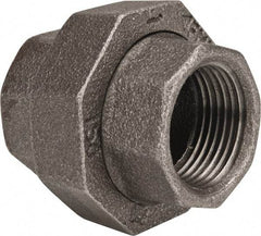 Value Collection - Size 1", Class 150, Malleable Iron Black Pipe Union - 150 psi, Threaded End Connection - Americas Industrial Supply