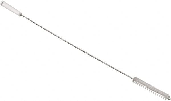 Vikan - 1" Diam Polyester Valve Brush - 34-1/4" OAL, 6-3/16" Head Length, Polypropylene & Stainless Steel Handle - Americas Industrial Supply
