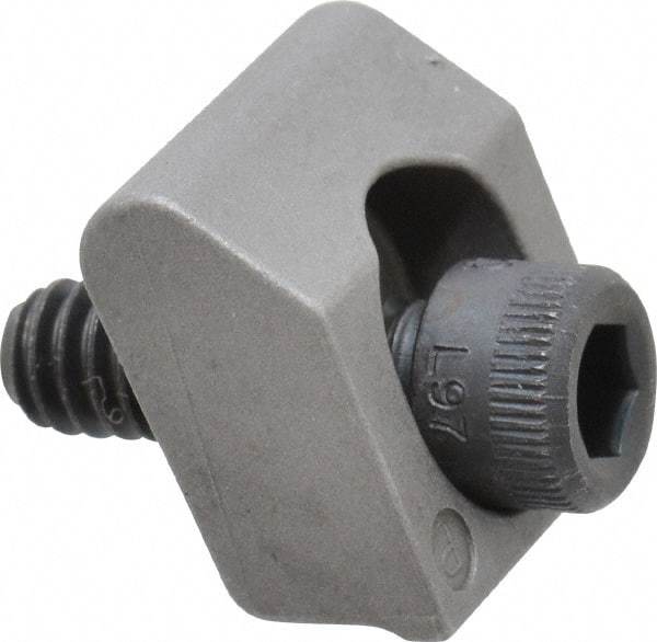 Mitee-Bite - 1/4-20 Screw Thread, 3/4" Wide x 0.15" High, Smooth Steel Standard Style Screw Mount Toe Clamp - 3,600 Lb Holding Force, 174" Lb Torque, 14.5 Lb Ft Torque, 0.57" Long Extension, 0.024" Throw, 6 Clamps in Package - Americas Industrial Supply