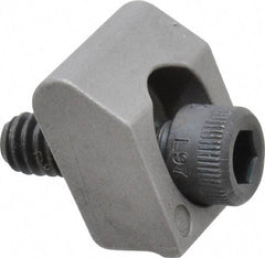 Mitee-Bite - 1/4-20 Screw Thread, 3/4" Wide x 0.15" High, Smooth Steel Standard Style Screw Mount Toe Clamp - 3,600 Lb Holding Force, 174" Lb Torque, 14.5 Lb Ft Torque, 0.57" Long Extension, 0.024" Throw, 6 Clamps in Package - Americas Industrial Supply