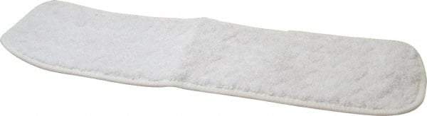 Rubbermaid - 18-1/2" Long x 5-1/2" Wide Microfiber Dust Mop Pad - Hook & Loop, White - Americas Industrial Supply