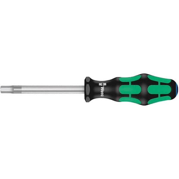 Wera - 5mm Standard Hex Driver - 80mm Blade Length, Ergonomic Cushion Grip Handle, 185mm OAL - Americas Industrial Supply