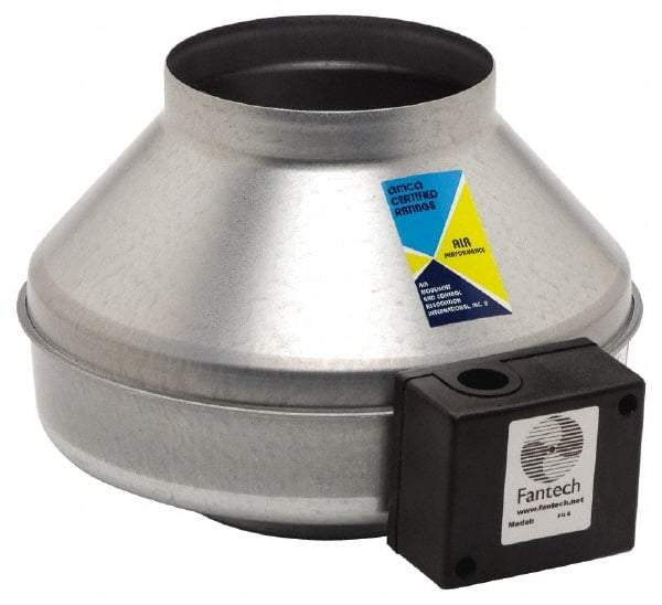 Fantech - 6" Diam, 0.68 Amp, 120 Volt Duct Fan - 303 CFM, 2,700 RPM, 0.109 hp, Variable Speed - Americas Industrial Supply