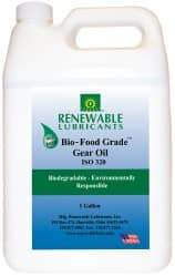Renewable Lubricants - 1 Gal Bottle, Mineral Gear Oil - 24°F to 518°F, 252 St Viscosity at 40°C, 34 St Viscosity at 100°C, ISO 320 - Americas Industrial Supply