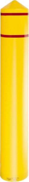 Eagle - 9-3/8" Wide x 9-3/8" Deep x 57" High, 8" Bumper Post Sleeve - Yellow, HDPE, 8 Lb, Smooth Surface - Americas Industrial Supply