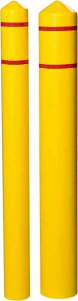 Eagle - 5-1/4" Wide x 5-1/4" Deep x 56" High, 4" Bumper Post Sleeve - Yellow, HDPE, 4 Lb, Smooth Surface - Americas Industrial Supply