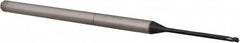 Accupro - 0.045", 0.067" LOC, 1/8" Shank Diam, 2-1/2" OAL, 3 Flute, Solid Carbide Square End Mill - Single End, AlTiN Finish, Spiral Flute, 30° Helix, Centercutting, Right Hand Cut, Right Hand Flute, Series Miniature - Americas Industrial Supply
