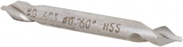 Hertel - #0 Plain Cut 60° Incl Angle High Speed Steel Combo Drill & Countersink - Americas Industrial Supply
