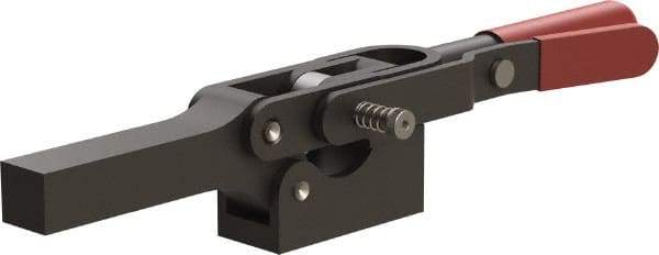 De-Sta-Co - 1,299 Lb Holding Capacity, Horizontal Handle, Manual Hold Down Toggle Clamp - 69° Handle Movement, 90° Bar Opening, Solid Bar, Solid Base, Oxide Finish, Forged Alloy Steel - Americas Industrial Supply